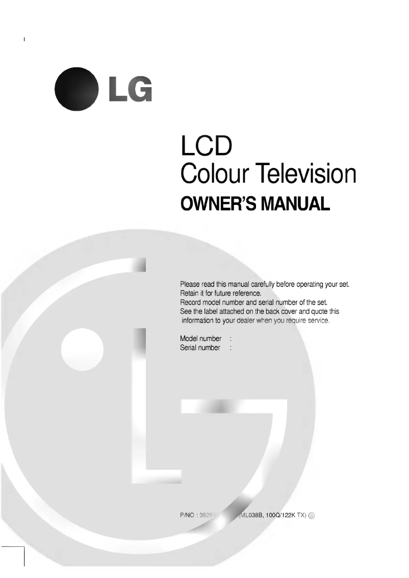 Página 1 del manual Manual de usuario LG RT-30LZ13