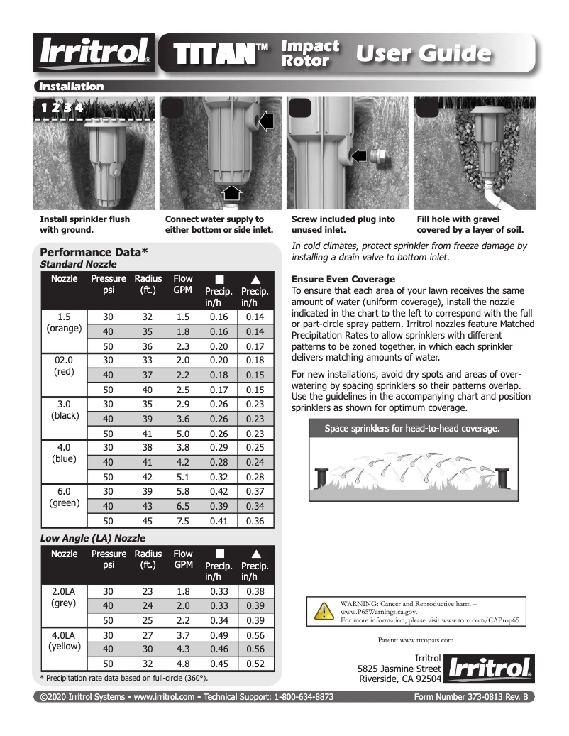Image de la première page du manuel de l'appareil Titan