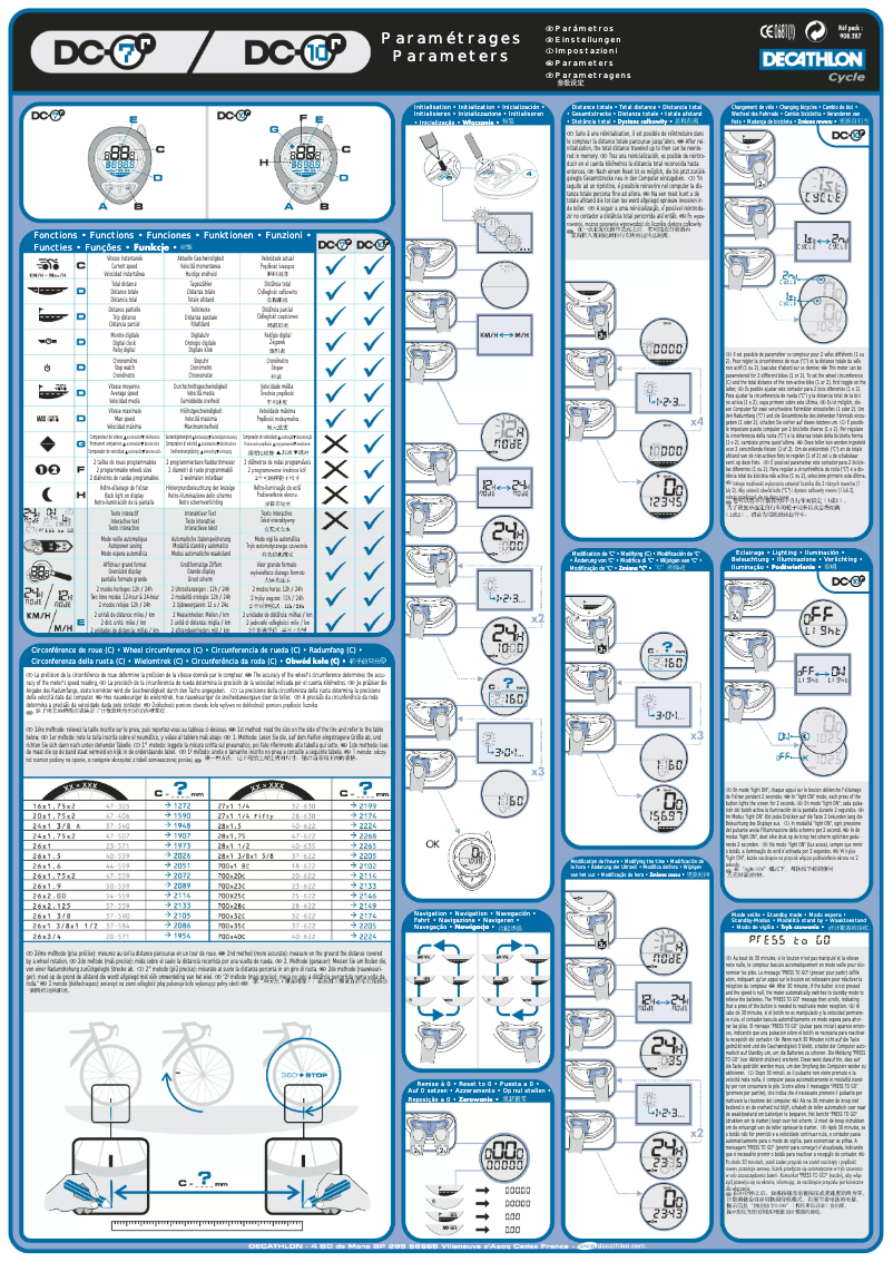 Page 1 de la notice Manuel utilisateur Decathlon DC-10r