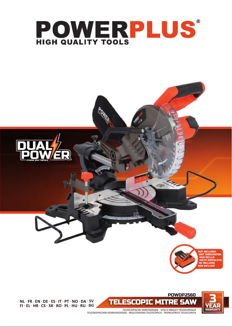 Image de la première page du manuel de l'appareil POWDP2560