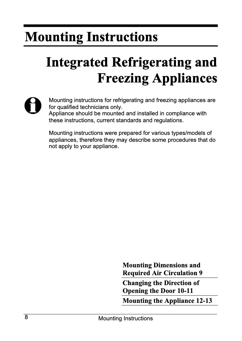 Image de la première page du manuel de l'appareil RI2106LA