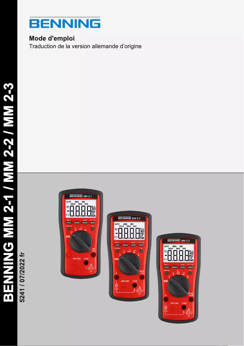 Imagen de la primera página del manual del dispositivo MM 2-1