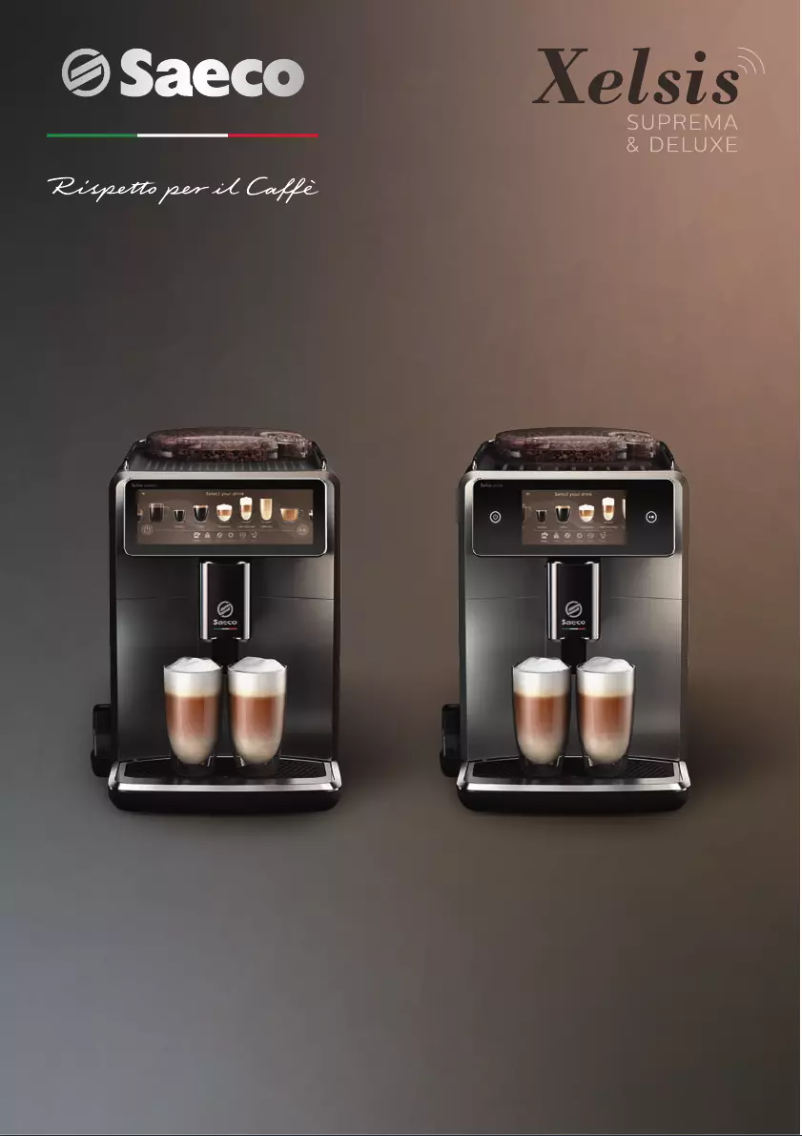 Image de la première page du manuel de l'appareil Saeco Xelsis Suprema SM8885