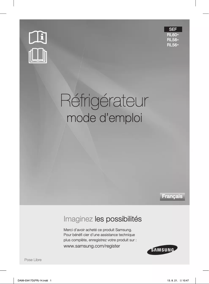 Page n°1 - Manuel utilisateur Samsung RL58GRGMG1/XEF