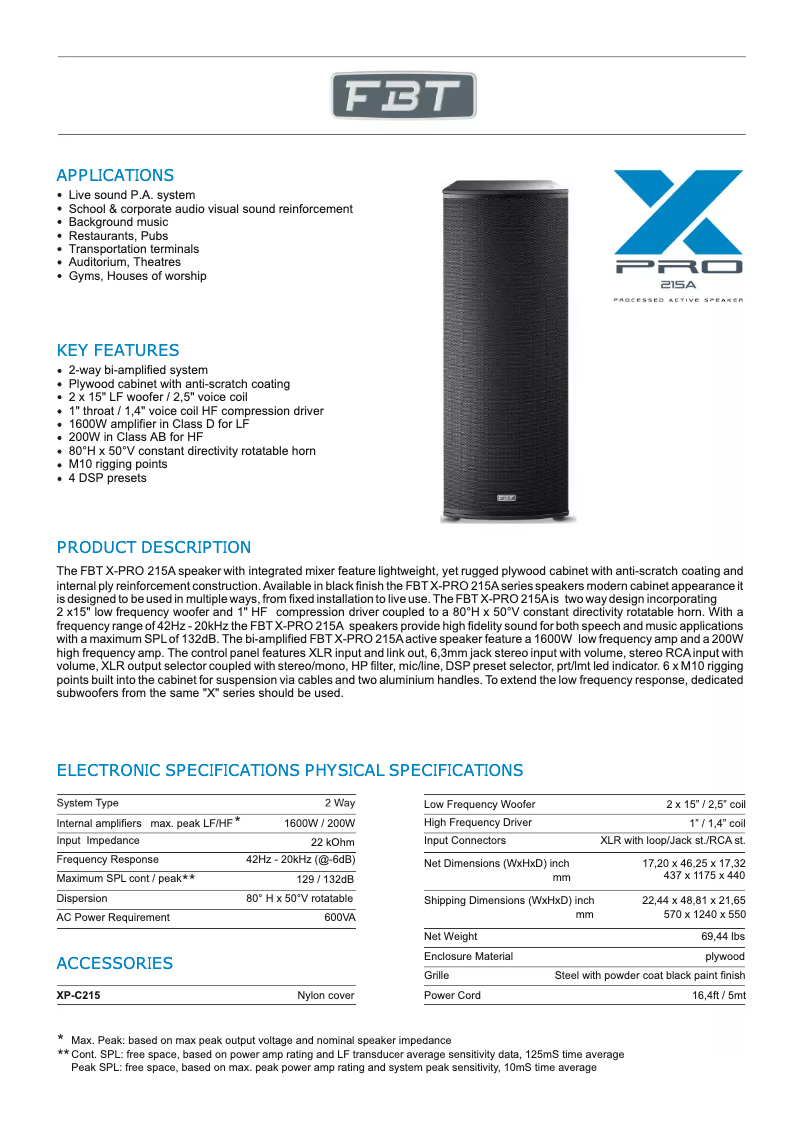 Image de la première page du manuel de l'appareil X-Pro 215A