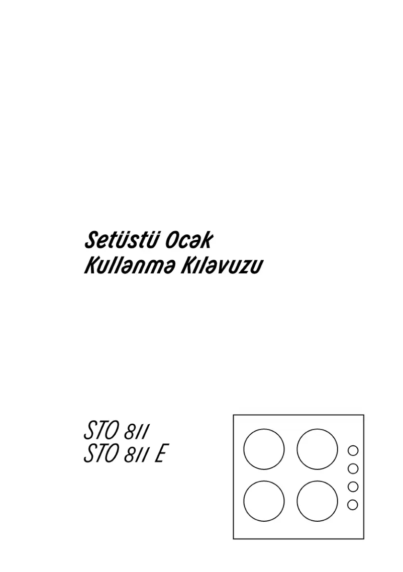 Page 1 de la notice Manuel utilisateur Arçelik STO 811 E