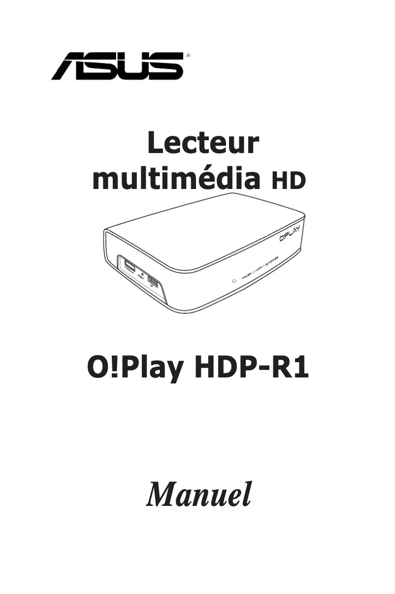 Image de la première page du manuel de l'appareil O!Play HDP-R1
