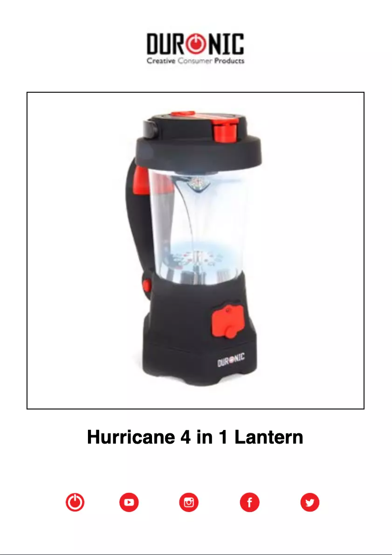 Page 1 de la notice Manuel utilisateur Duronic Hurricane