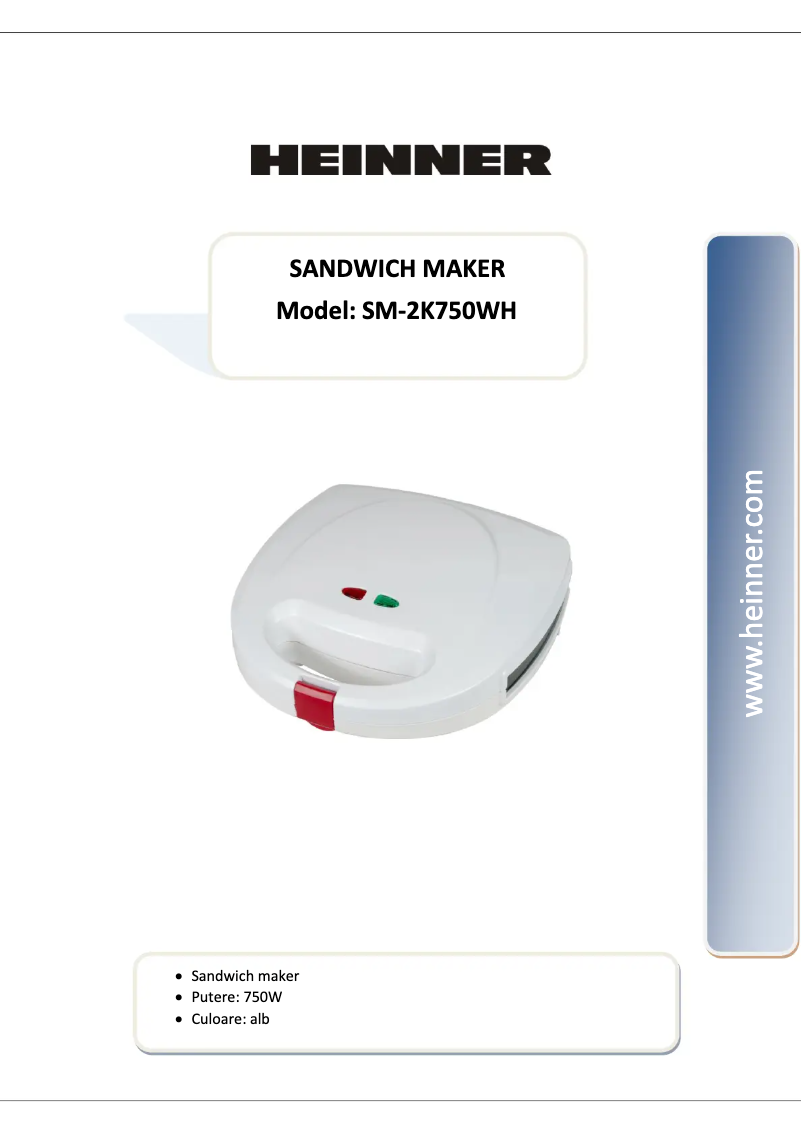 Image de la première page du manuel de l'appareil SM-2K750WH