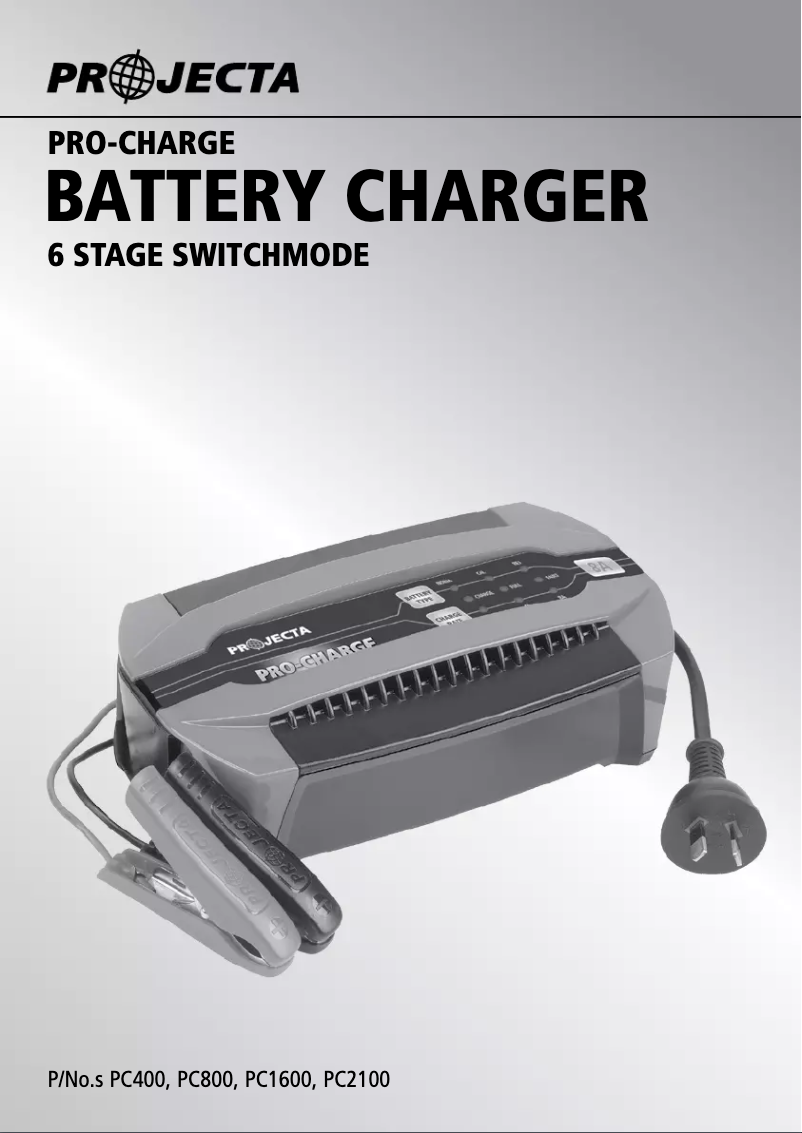 Page 1 de la notice Manuel utilisateur Projecta PC2100