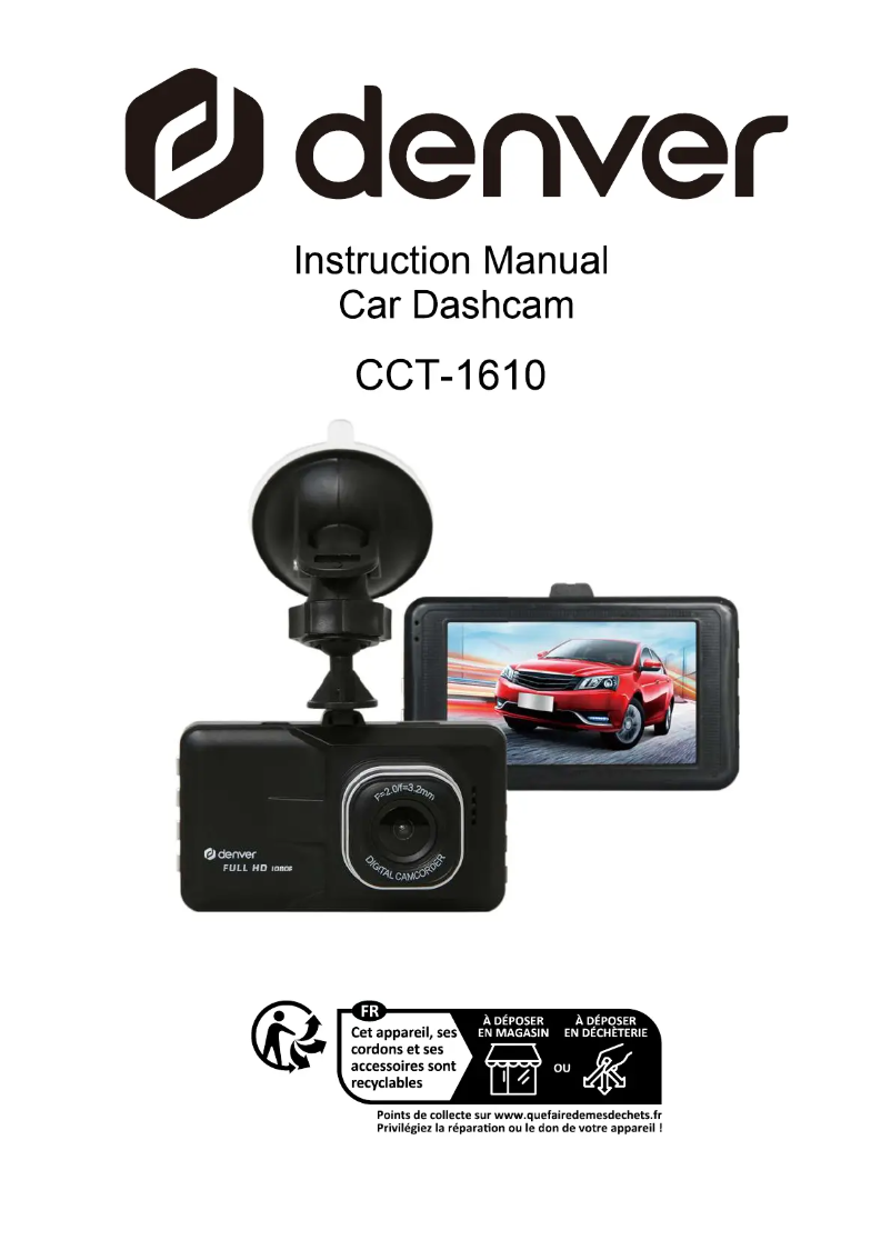 Page n°1 - Manuel utilisateur Denver CCT-1610