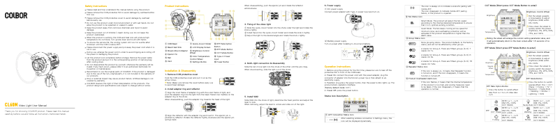 Page n°1 - Manuel utilisateur COLBOR CL60M