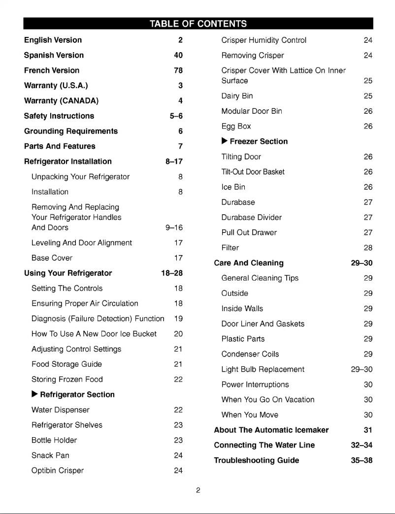 Page 1 de la notice Manuel utilisateur LG GR-L258STKA