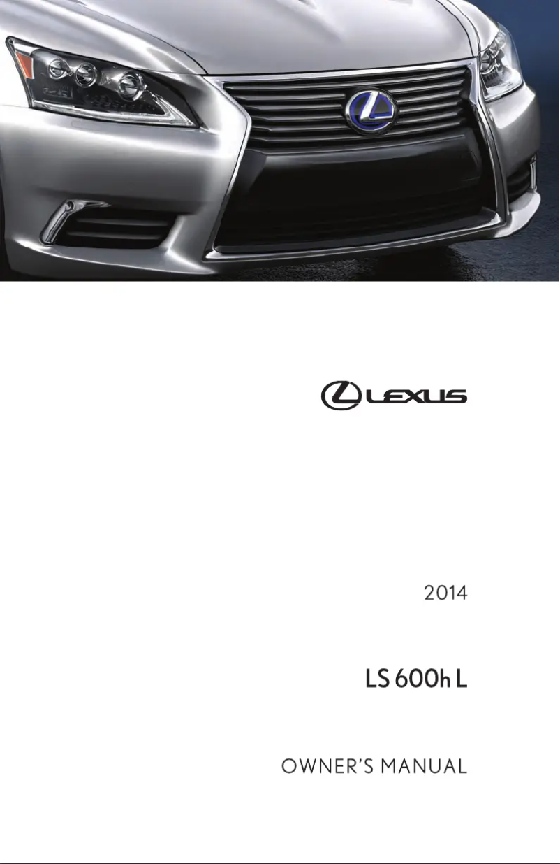 Page 1 de la notice Manuel utilisateur Lexus LS 460 (2014)