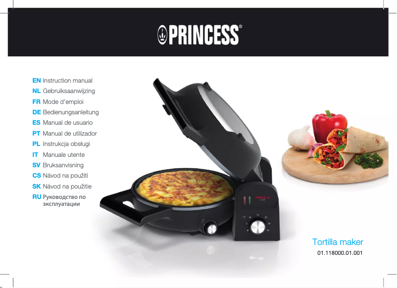 Página 1 del manual Manual de usuario Princess Tortilla Chef 118000
