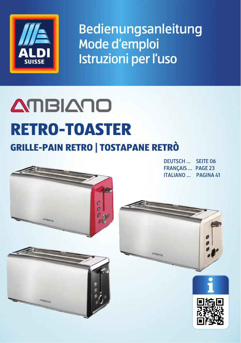 Image de la première page du manuel de l'appareil GT-Tdls-e-02-CH