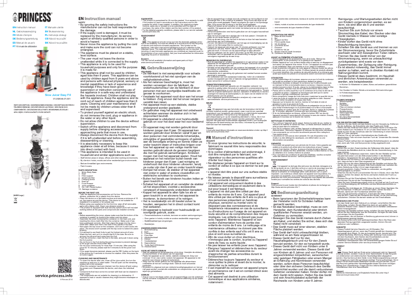 Image de la première page du manuel de l'appareil Easy Fill 202045