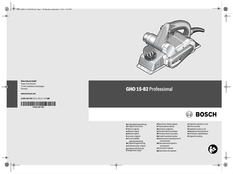 Image de la première page du manuel de l'appareil GHO 15-82