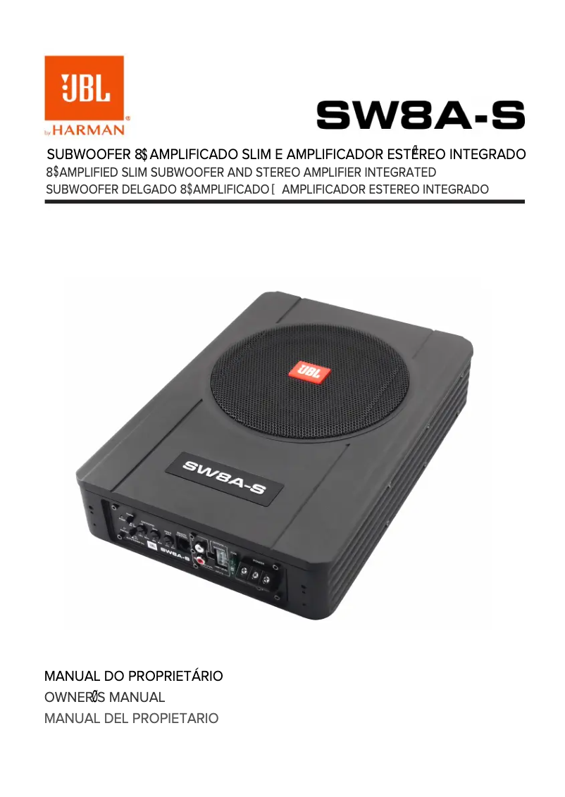 Page 1 de la notice Manuel utilisateur JBL SW8A-S