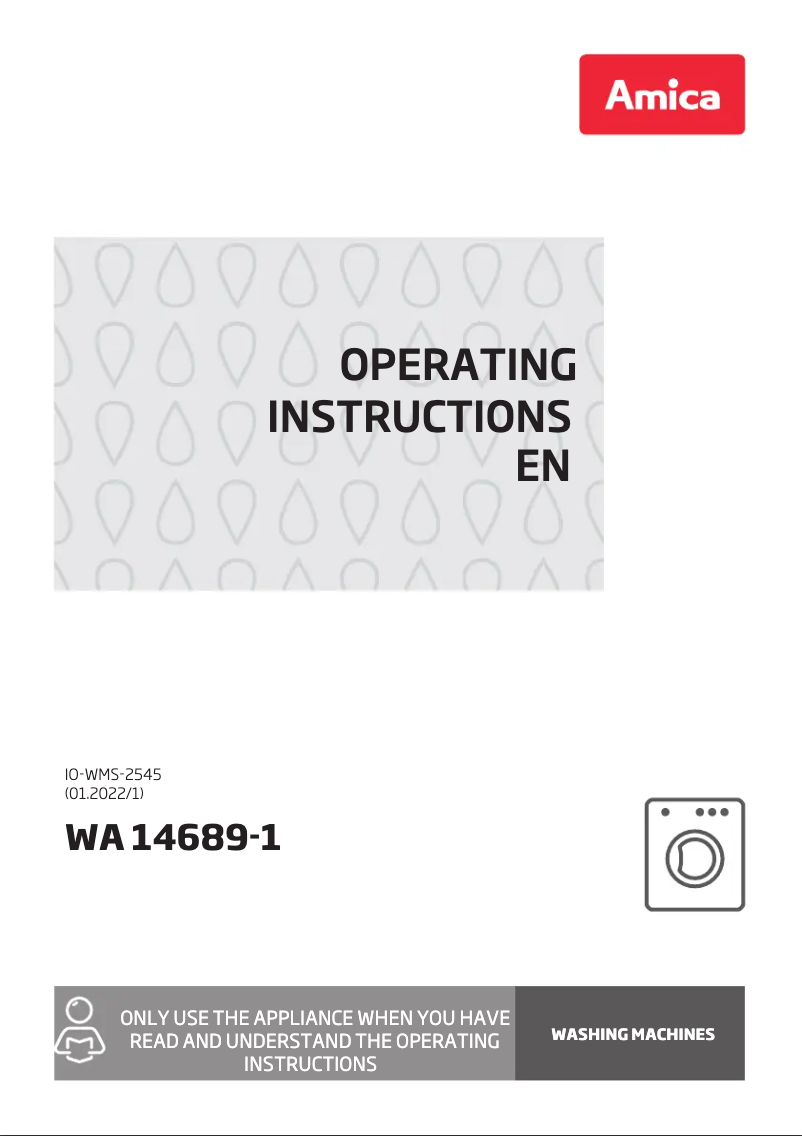 Page n°1 - Manuel utilisateur Amica WA 14689-1