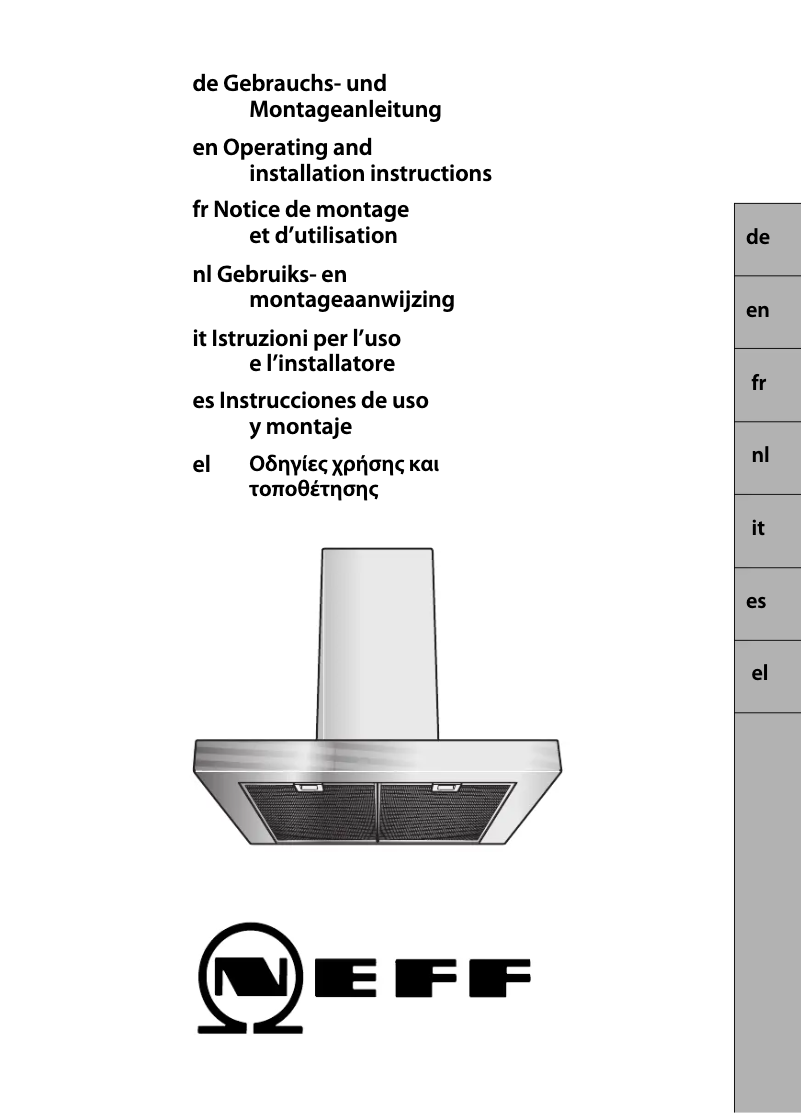 Page 1 de la notice Manuel utilisateur Neff D79E21N0