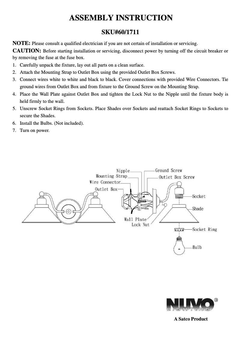 Página 1 del manual Manual de usuario NUVO Bridgeview 60/1711