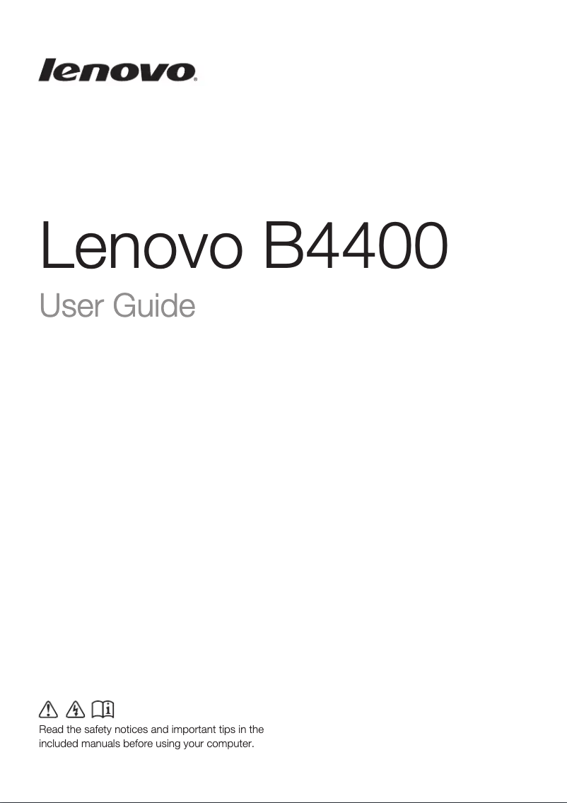 Page n°1 - Manuel utilisateur Lenovo B4400