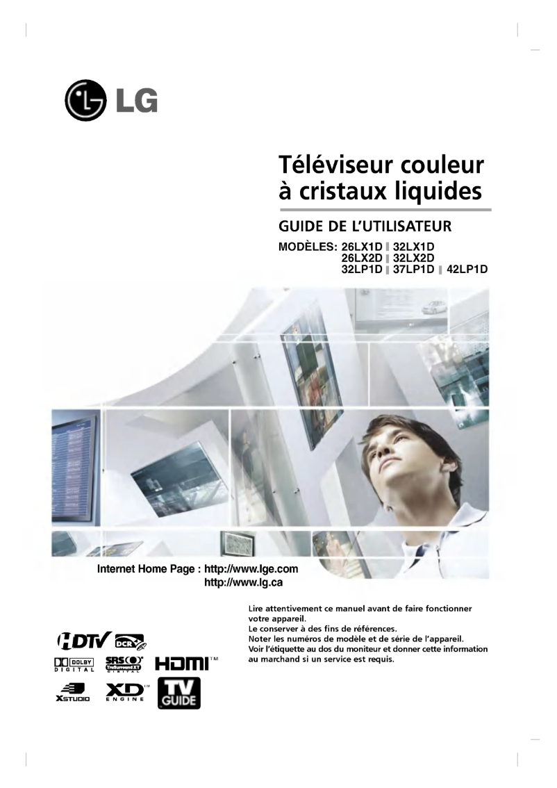 Imagen de la primera página del manual del dispositivo 26LX1D