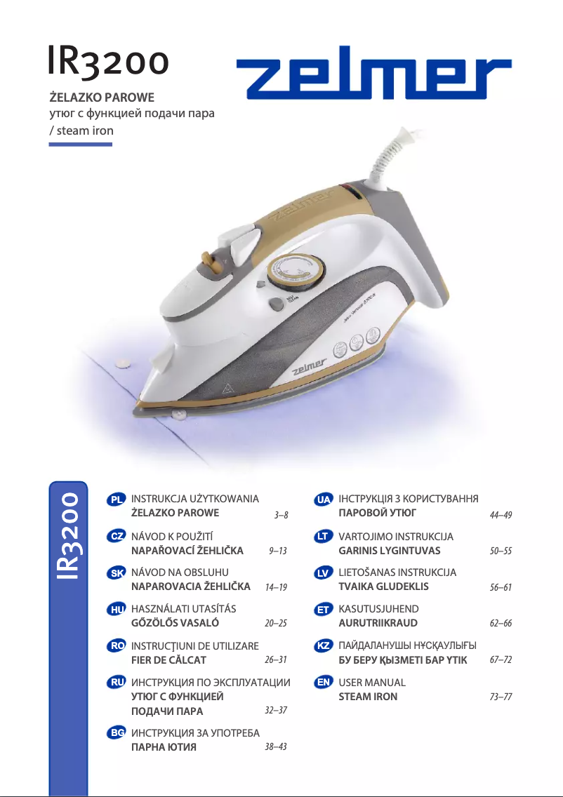 Página 1 del manual Manual de usuario Zelmer Jetix Vertical IR3200