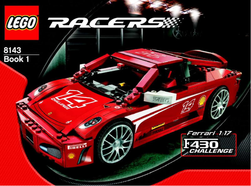 Page 1 de la notice Consignes visuelles Lego Ferrari 8143