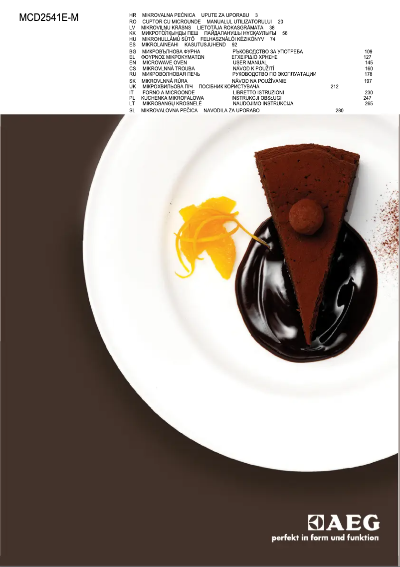 Page 1 de la notice Manuel utilisateur AEG MCD2541EM