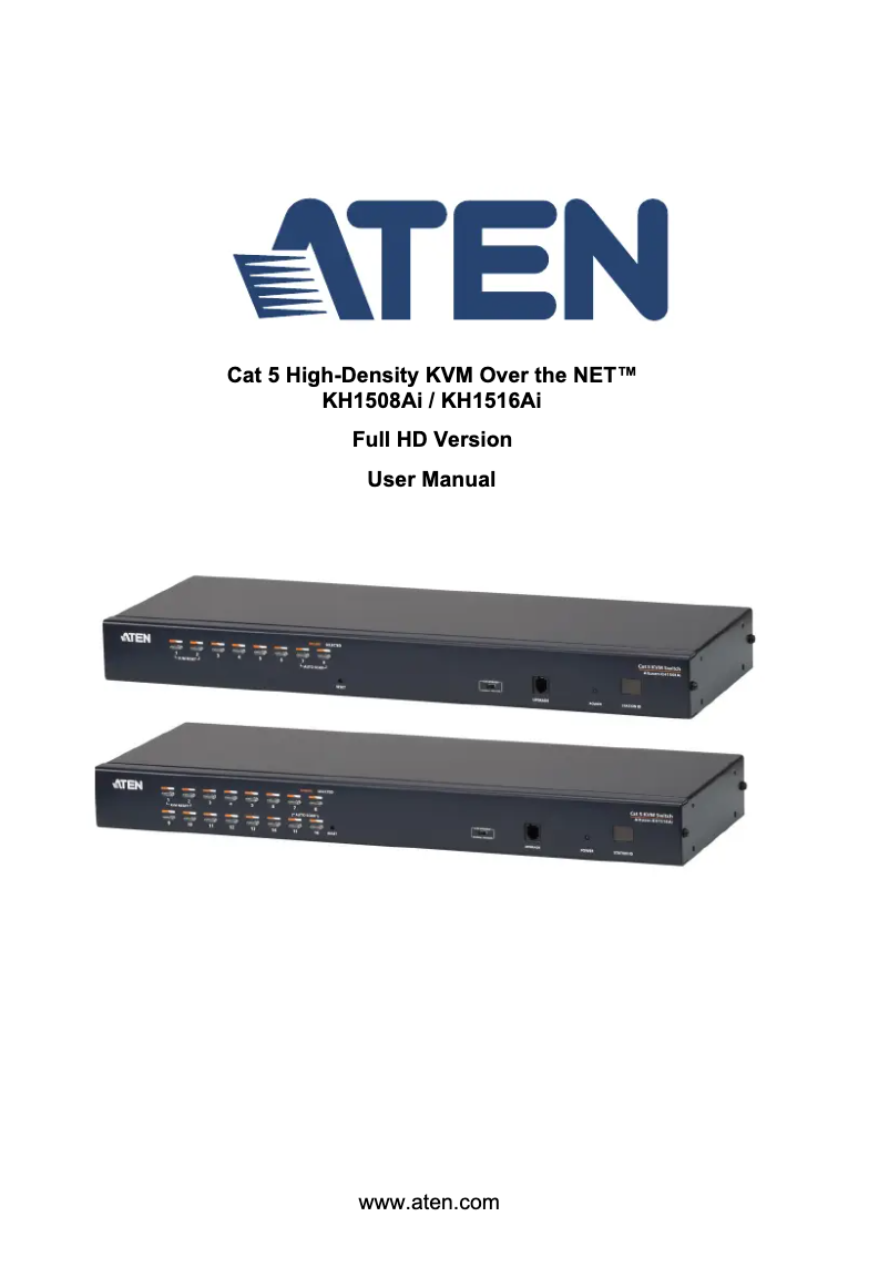 Page 1 de la notice Manuel utilisateur ATen KH1508Ai