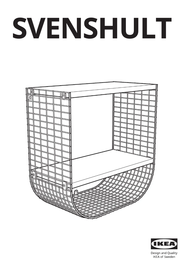 Page 1 de la notice Manuel utilisateur Ikea SVENSHULT 804.000.75