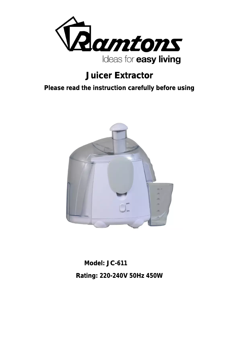 Page n°1 - Manuel utilisateur Ramtons RM/219