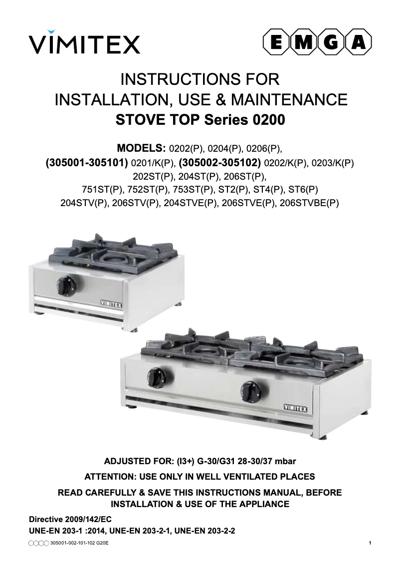 Page n°1 - Manuel utilisateur Vimitex 305001