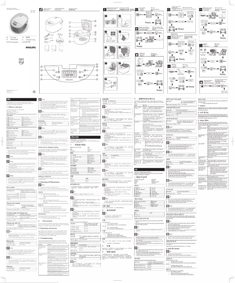 Image de la première page du manuel de l'appareil Avance Collection HD3075