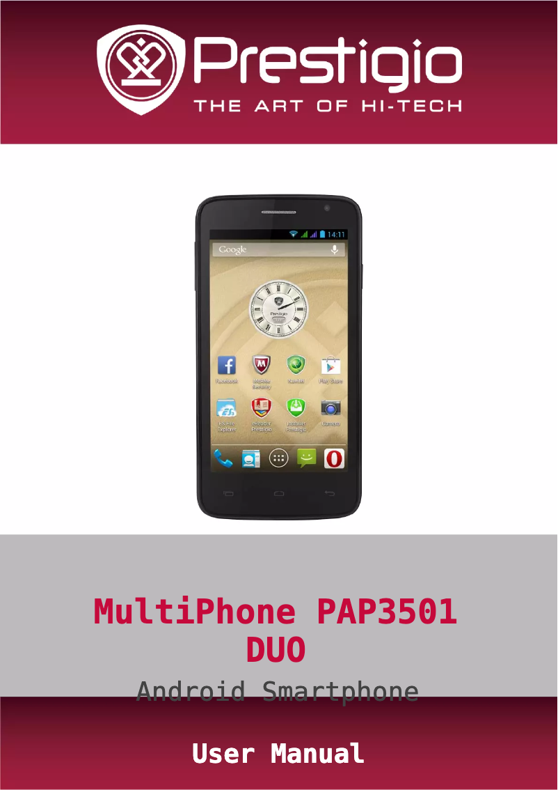 Image de la première page du manuel de l'appareil MultiPhone PAP3501 Duo