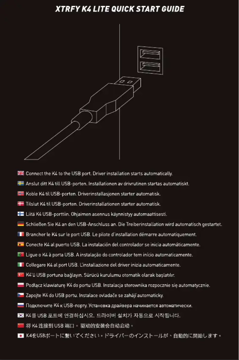 Page 1 de la notice Guide de démarrage rapide Xtrfy K4 TKL LITE