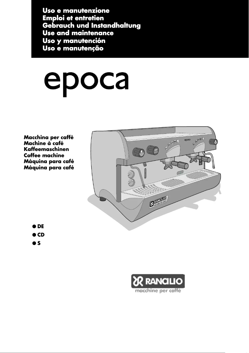 Page n°1 - Manuel utilisateur Rancilio Epoca