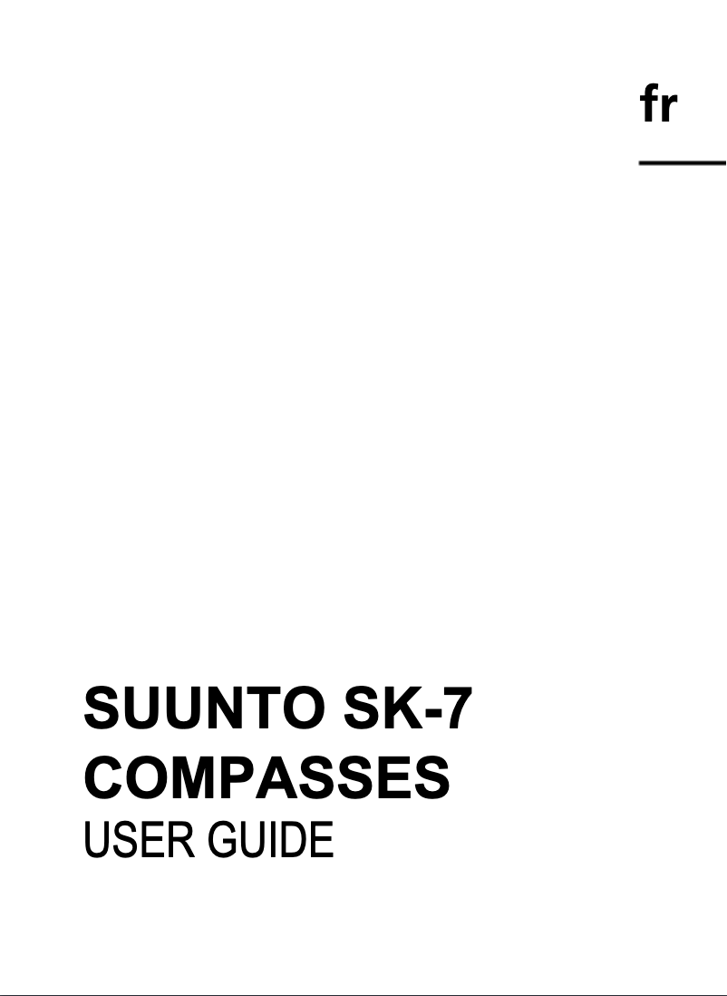 Página 1 del manual Manual de usuario Suunto SK-7