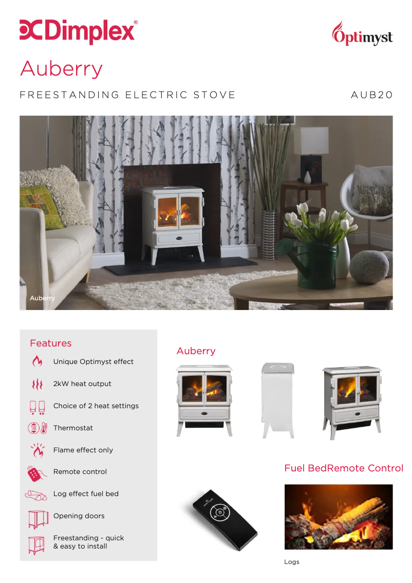 Page n°1 - Fiche technique Dimplex AUB20