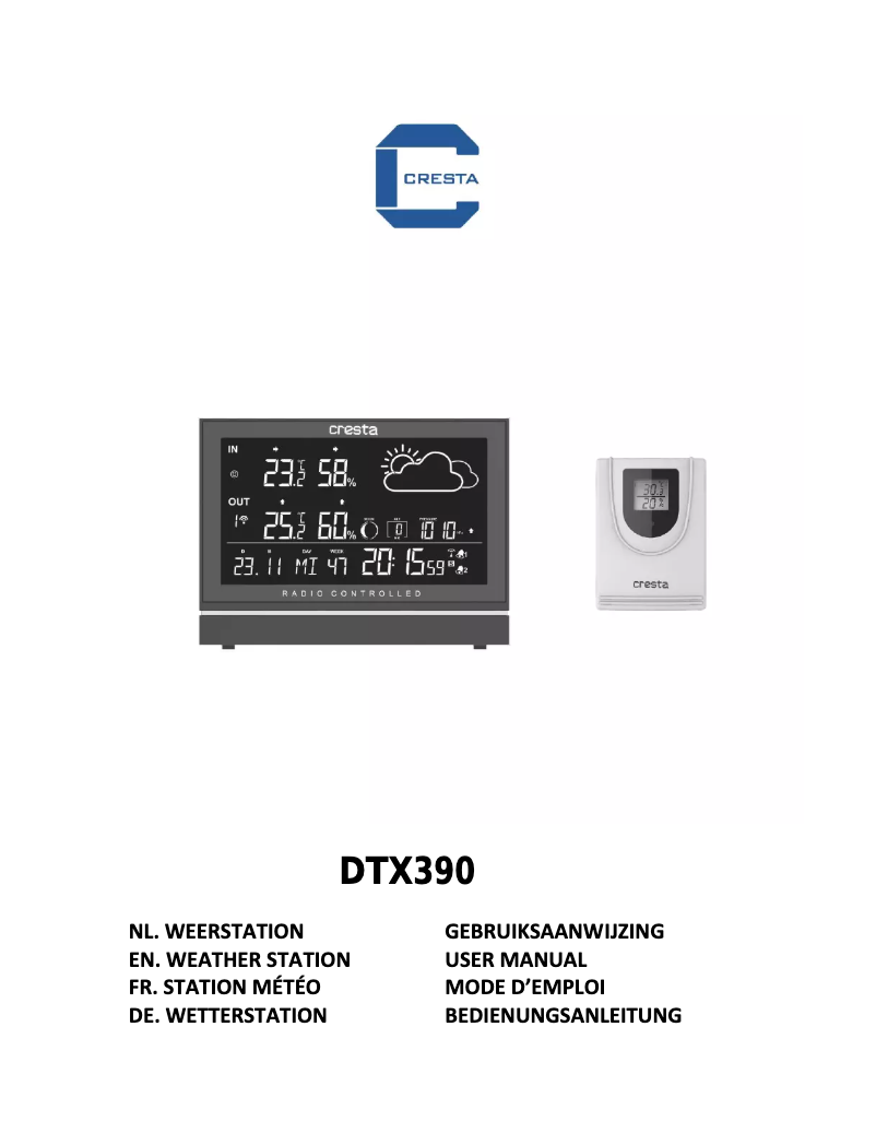 Página 1 del manual Manual de usuario Cresta DTX390