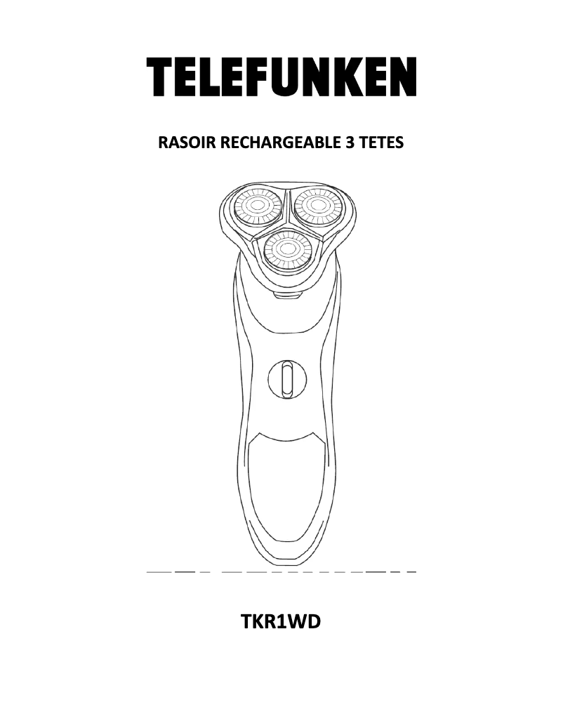 Image de la première page du manuel de l'appareil TKR1WD
