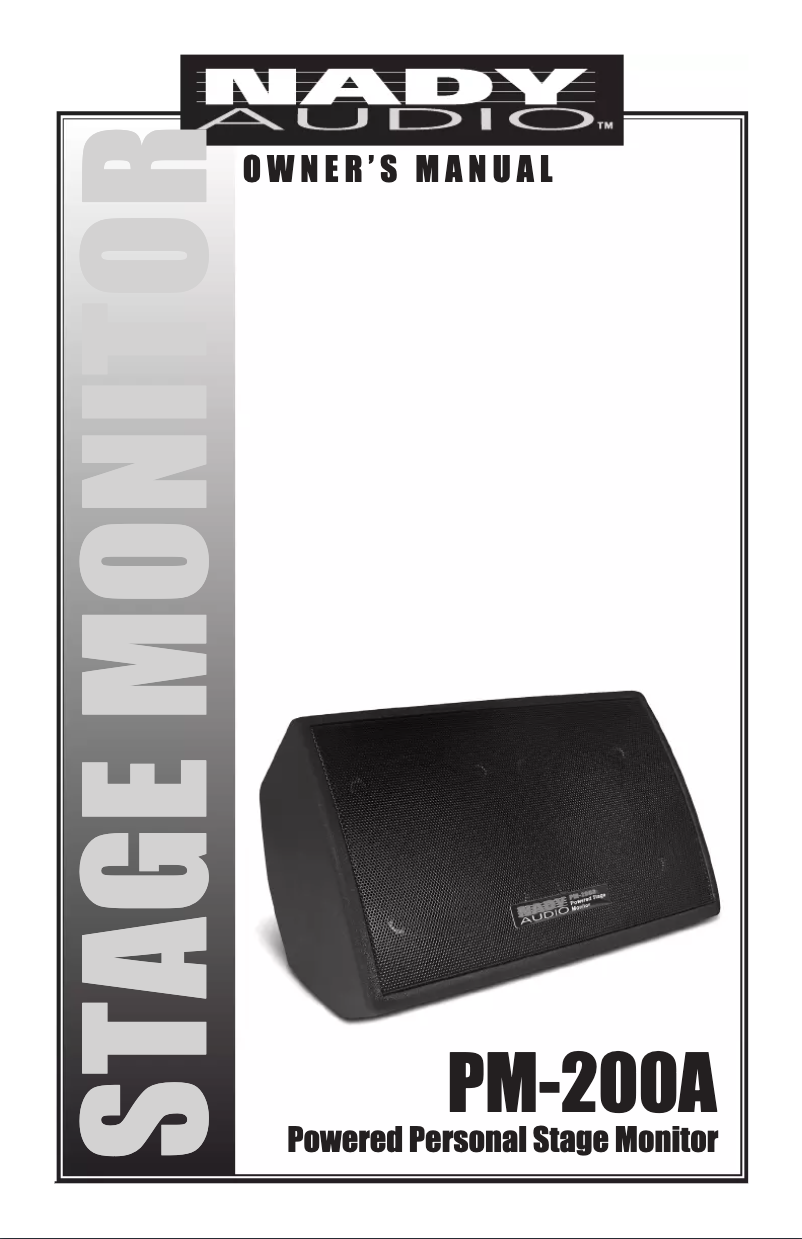 Page 1 of the manual User Manual Nady PM-200A