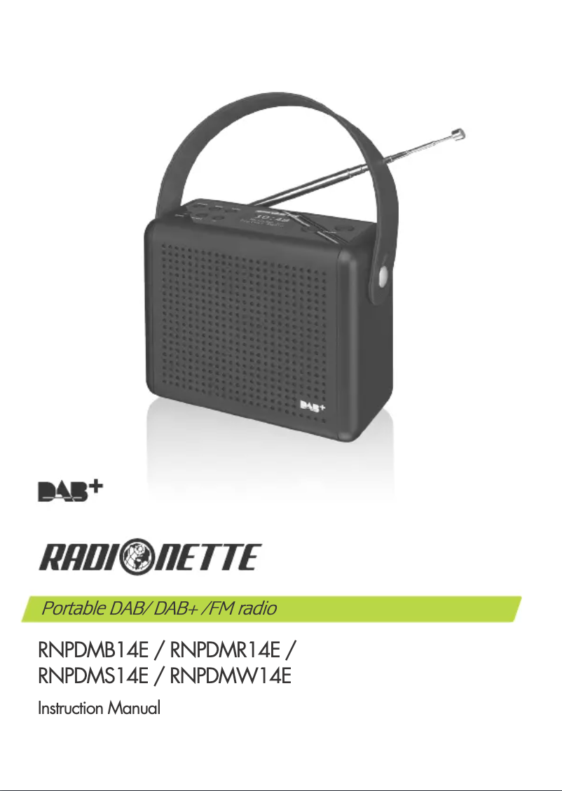 Page 1 de la notice Manuel utilisateur Radionette RNPDMB14E