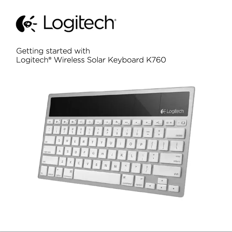 Page 1 de la notice Manuel utilisateur Logitech K760