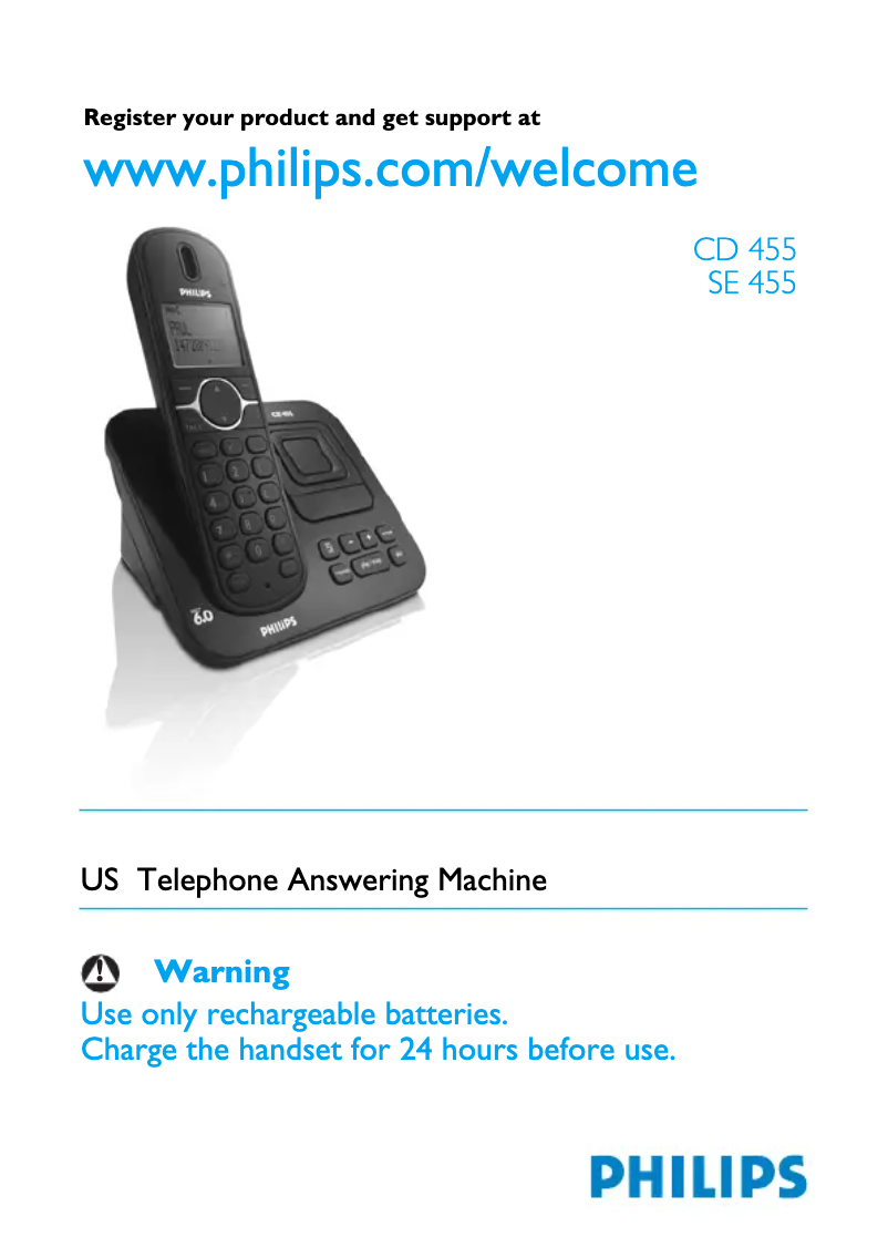 Page 1 of the manual User Manual Philips CD4552B