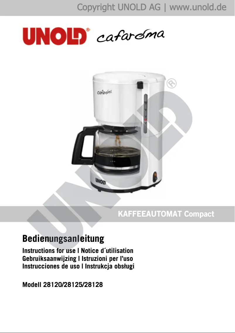 Image de la première page du manuel de l'appareil Compact 28120