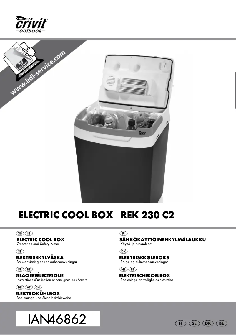 Page 1 de la notice Manuel utilisateur Crivit REK 230 C2