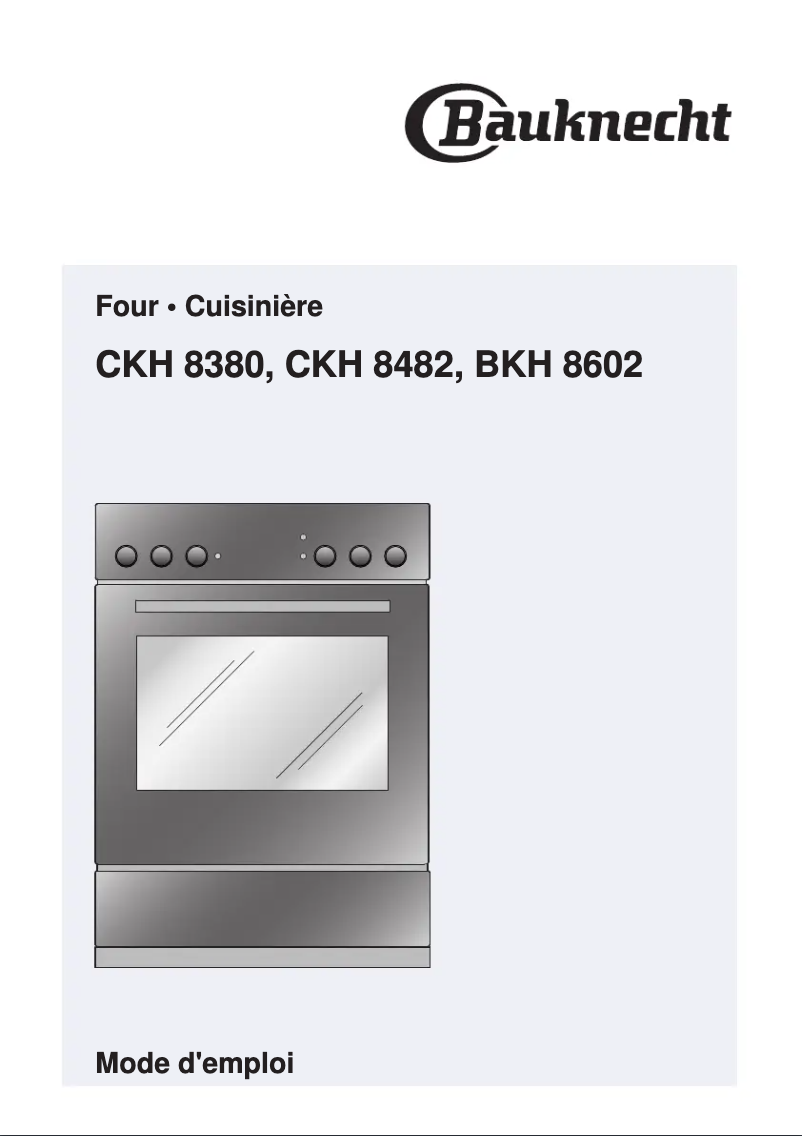 Image de la première page du manuel de l'appareil CKH 8482
